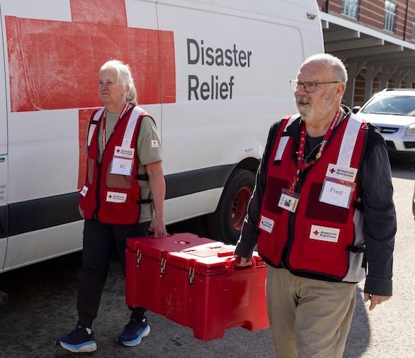 Red Cross volunteers